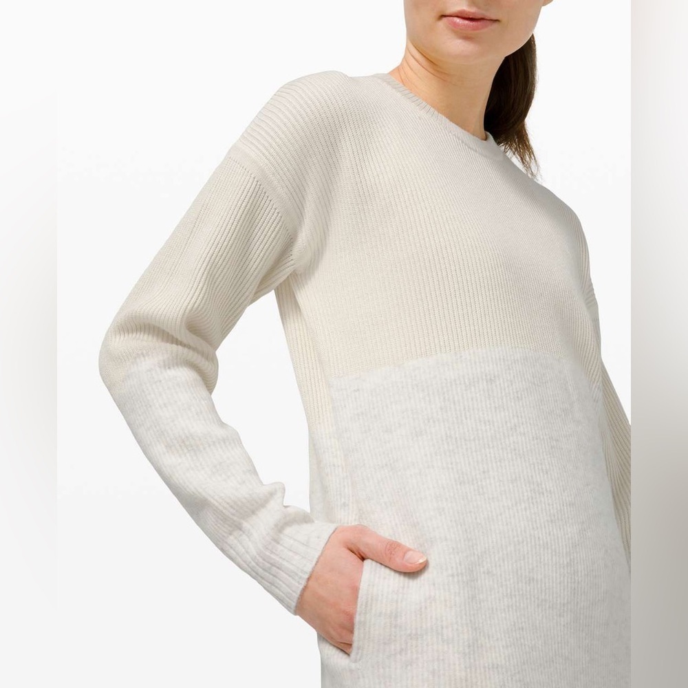 Lululemon Restful Intention Sweater in Light/Heathered Light Ivory size m - Picture 2 of 10